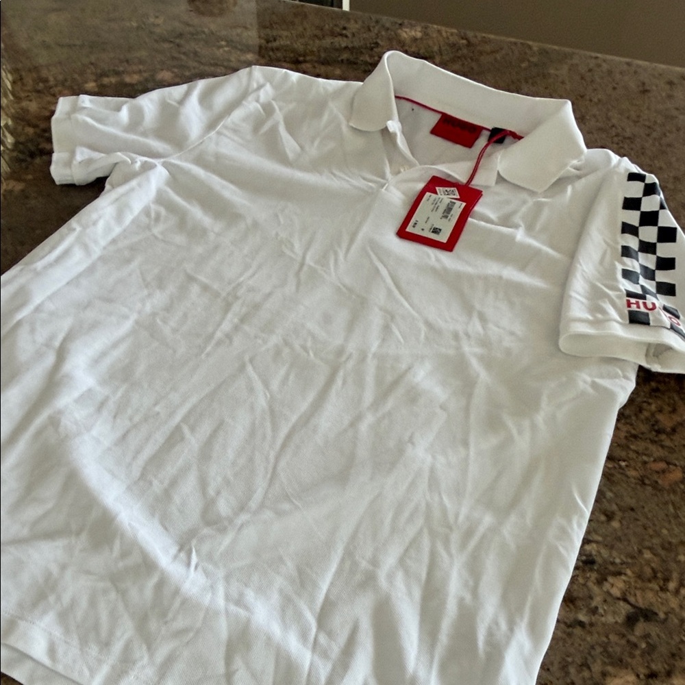 Hugo White Polo Shirt for Men - Picture 5 of 6